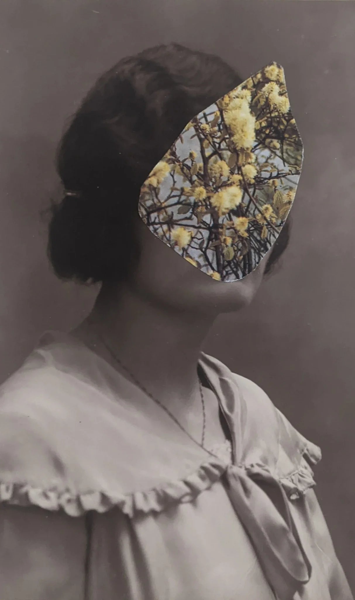 handmade collage with vintage photo